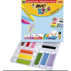 Crayon Cire BIC KIDS PLASTIDECOR Rond - ClassPack de 288 COULEURS