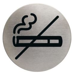 Plaque de signalisation pictogramme "Zone non Fumeur" - Diam 83mm**