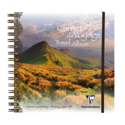 Carnet de voyage Travel Album - 180g - Couv Polypro - Elastique