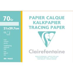 Papier calque A4 - 70/75g - 12 feuilles - CLAIREFONTAINE
