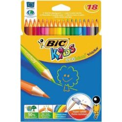 Crayon Couleur BIC EVOLUTION Recyclé - Pochette de 18 couleurs