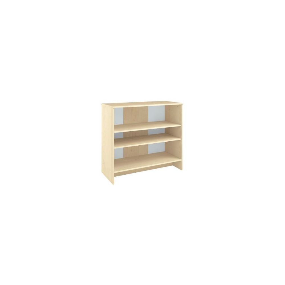 Bibliothèque à étagères en bois - 3 niveaux - Dim : 105 x 47 - H95 cm