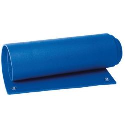 Natte de gym en mousse avec 2 œillets - L180 x l60 x H0,8 cm - Bleu