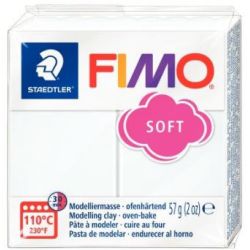 Pate à modeler FIMO SOFT BLANC N°0- 56 g
