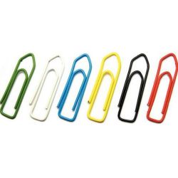 Trombones colorées (Attache-lettres) de 25mm Boîte de 100 
