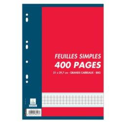 Feuillets mobiles - 80gr - A4 - Séyès - 400 pages 