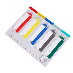 Intercalaires PVC A4 05 touches couleurs + Page d index