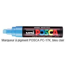 Marqueur gouache POSCA - Biseauté 15mm - PC-17K  BLEU CLAIR