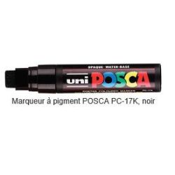 Marqueur gouache POSCA - Biseauté 15mm - PC-17K NOIR