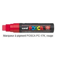 Marqueur gouache POSCA - Biseauté 15mm - PC-17K ROUGE