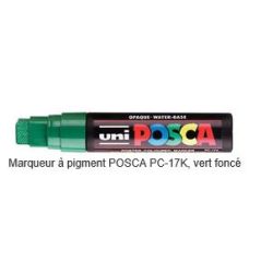 Marqueur gouache POSCA - Biseauté 15mm - PC-17K VERT FONCE