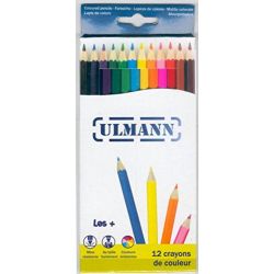 Crayon Couleur ULMANN - Pochette de 12 couleurs 