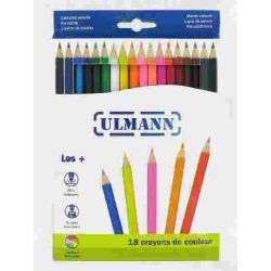 Crayon Couleur ULMANN - Pochette de 18 couleurs