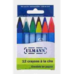 Crayon Cire (Mini 9 cm) ULMANN - Pochette de 12 couleurs