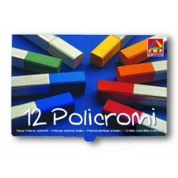 Pastels carrés couleurs intenses PRIMO - Boîte de 12  Z