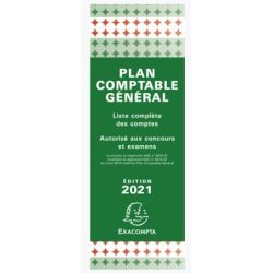 Plan comptable général (en accordéon) -  Format: 18 x 8.5 cm