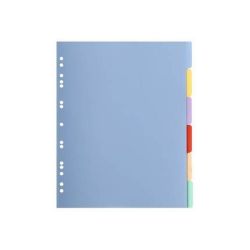 Intercalaires PVC A4 Maxi 06 touches 30/100ème Couleur pastels