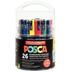 Marqueur gouache POSCA Pack XL Classique (Set de 26 assortis)