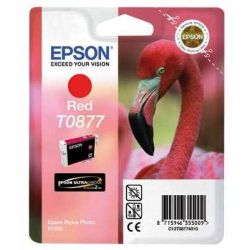 Cart EPSON - T0877 - Flamand - Rouge UltraChrome HiGloss Stylus Photo