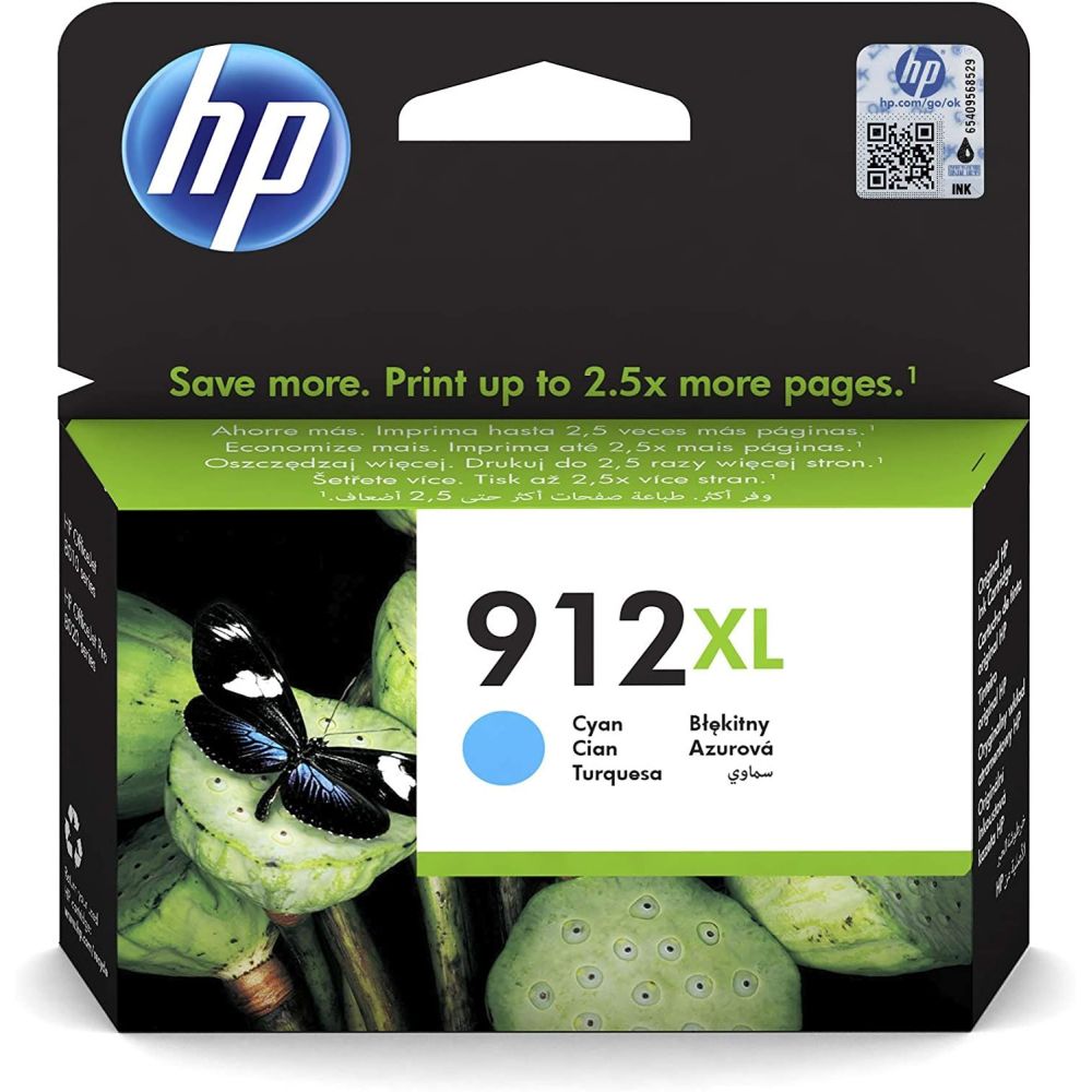 Cart HP N°912XL Cyan - 3YL81AE - OfficeJet 80XX/ 825Pages 