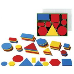 Blocs logiques - 60 pièces en plastique de géométrie - NATHAN
