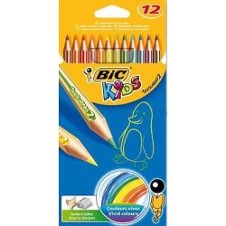 Crayon Couleur BIC KIDS TROPICOLORS 2 - Pochette de 12 couleurs