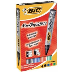 Marqueur perm. BIC MARKING 2000 - Ogive 1.7mm - 4 COUL.