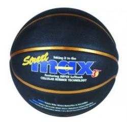 Ballon de Basket Spécial Extérieur - Diam 22,5 cm - Taille 5 - Noir