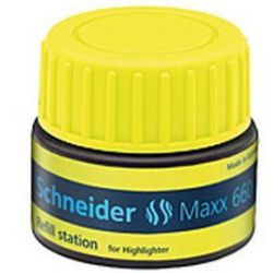 Surligneur (Station Recharge) SCHNEIDER Maxx660 JAUNE pour Job - 30ml