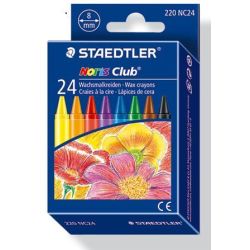 Crayon Cire STAEDTLER Noris Club - Brillant - Rond - 24 COULEURS