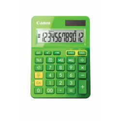 Calculatrice Bureau 12 chif. CANON LS-123K 10x14 cm Sol/Pile Vert