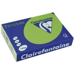 Rame A4 - 160g - Vert Menthe - CLAIREFONTAINE (250 f.) - Ref: 1025