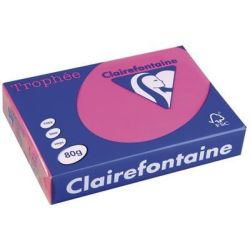 Rame A4 -  80g - Rose Fushsia - CLAIREFONTAINE (500 f.) - Ref: 1771