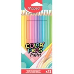 Crayon Couleur MAPED Color Peps PASTEL - Triangulaire - 12 couleurs