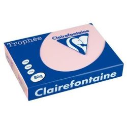 Rame A4 -  80g - Rose pastel - CLAIREFONTAINE (500 f.) - Ref:1973