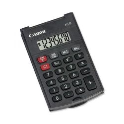 Calculatrice de poche 08 chif. CANON AS-8 - 6 x 9.7cm - Gris foncé 