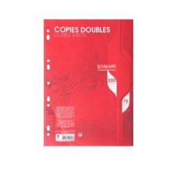 Copies Doubles 70gr A4  5 x 5 Perforées 200 pages  CLAIREFONTAINE