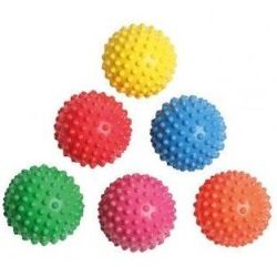 Balles tactiles à picots en PVC - D12 cm - Dès 3 ans (Par 6)