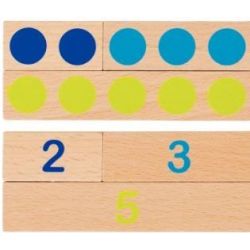 Réglettes de calcul en bois 36 pièces - Tailles numérotées de 1 à 10