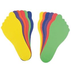 Marquages pieds antidérapant en plastique souple 23 x 9 cm (6 paires)