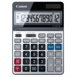 Calculatrice Bureau 12 chif. CANON TS-1200 TSC - 13 x 18 cm Sol/Pile 