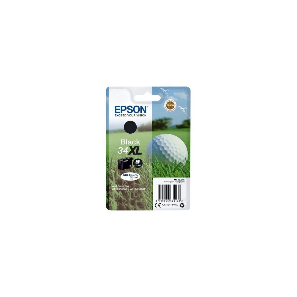 Cart EPSON - N°34XL - Golf - Noir - WF-3720/3725