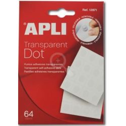 Pate adhésive enlevable APLI - Carte de 120 pastilles transparentes