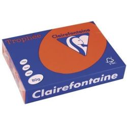 Rame A4 -  80g - Rouge Cardinal - CLAIREFONTAINE (500 f.) -Ref:1873