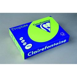 Rame A4 -  80g - Vert Fluo - CLAIREFONTAINE (500 f.) Ref:2975