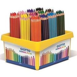Crayon Couleur GIOTTO Méga - Gros module 5.5mm  ClassPack 108 crayons