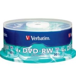 DVD-RW VERBATIM 4.7GB - 2X Spindle Box (par 30)** Z