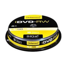 DVD-RW INTENSO 4.7 Go - Vitesse 4X - Spindle box (par 10)**