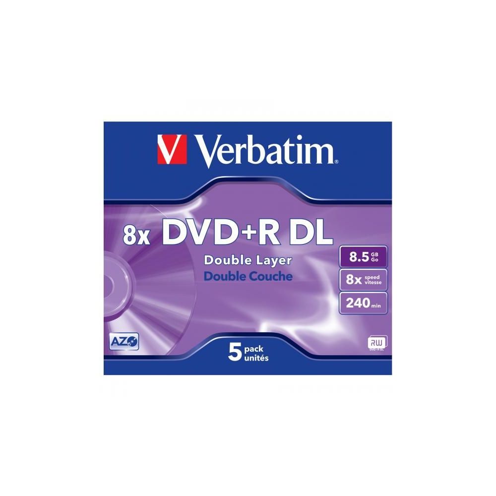DVD+R DL VERBATIM 8.5Go/8x/std/5