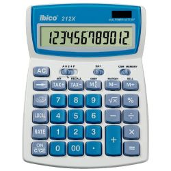 Calculatrice Bureau 12 chif. IBICO 212X 14x18 cm - Ecran inclinable
